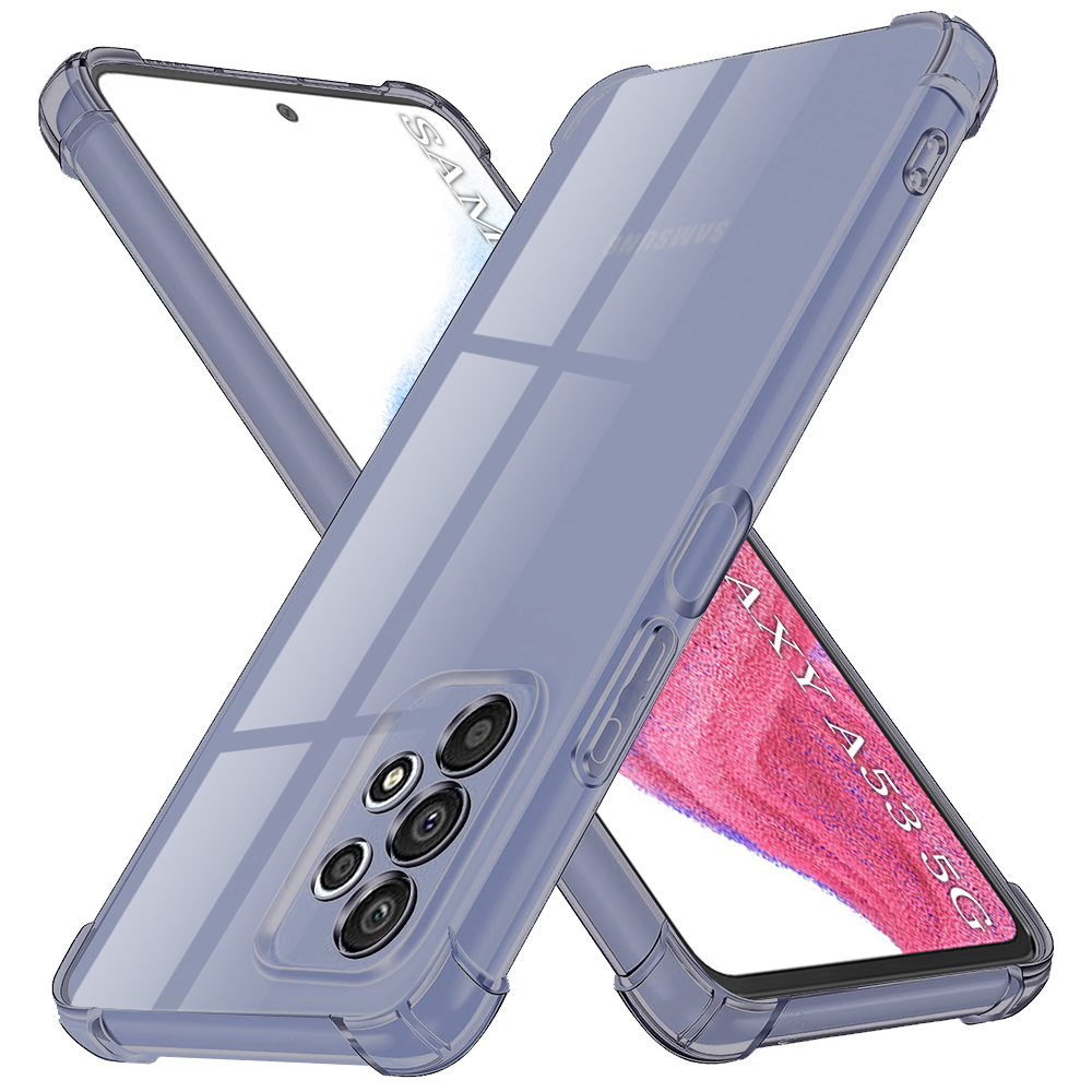 Калъф за Samsung Galaxy A53 5G - Techsuit Shockproof Прозрачен Silicone - Smoke Черен