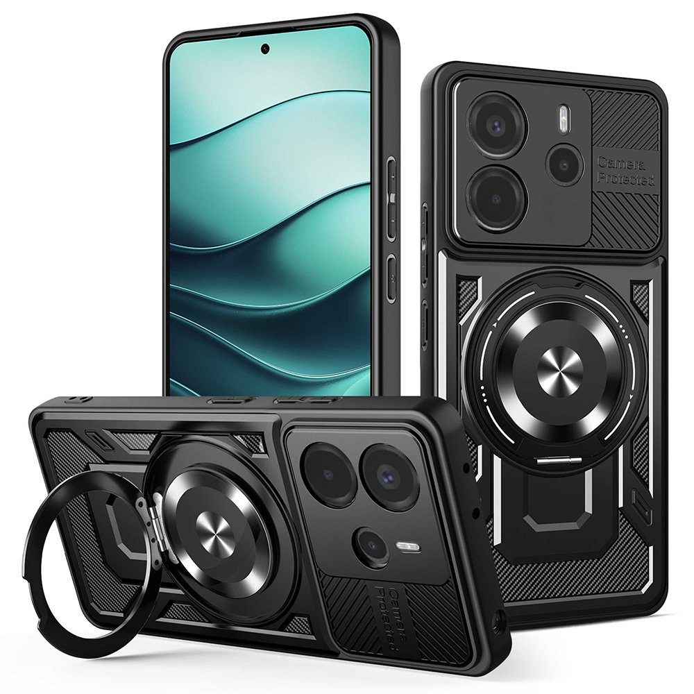 Калъф за Xiaomi Redmi Note 14 4G (Регионален) - Techsuit RuggedCam - Черен