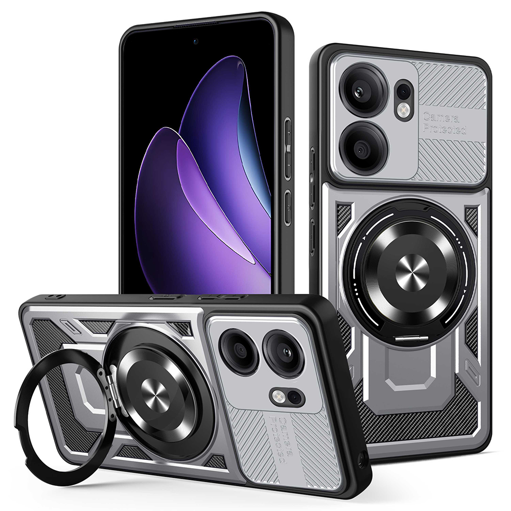 Калъф за Oppo Reno13 F 4G / Reno13 F 5G / Reno13 FS 5G - Techsuit RuggedCam - Сив
