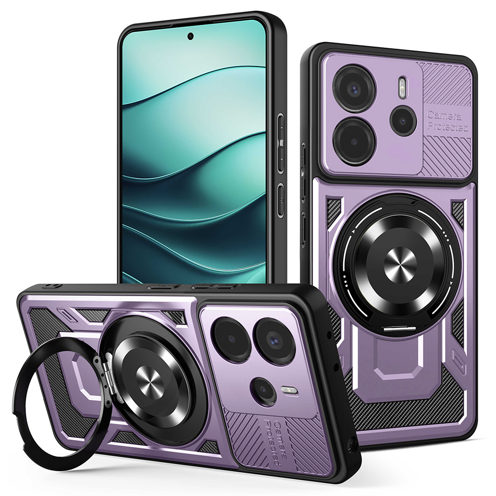 Калъф за Xiaomi Redmi Note 14 5G - Techsuit RuggedCam - Лилав