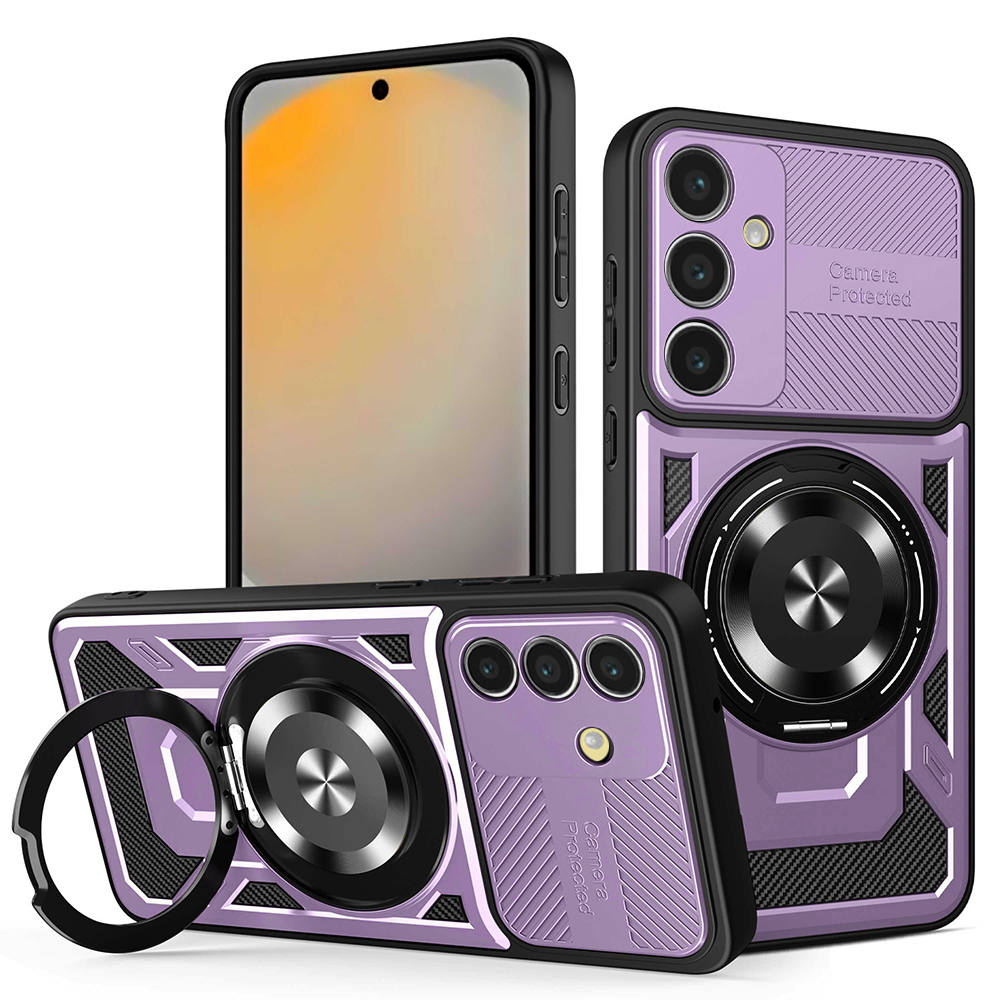 Калъф за Samsung Galaxy S24 FE - Techsuit RuggedCam - Лилав