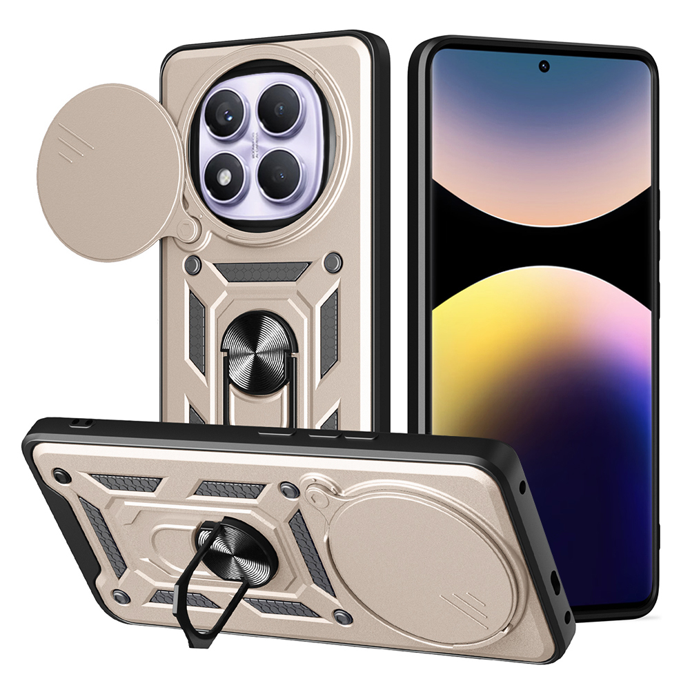 Калъф за Xiaomi Redmi Note 14 Pro 4G - Techsuit CamShield Series - златен