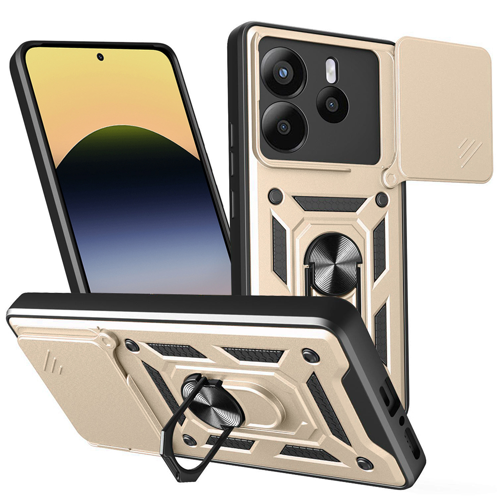 Калъф за Xiaomi Redmi Note 14 5G - Techsuit CamShield Series - златен