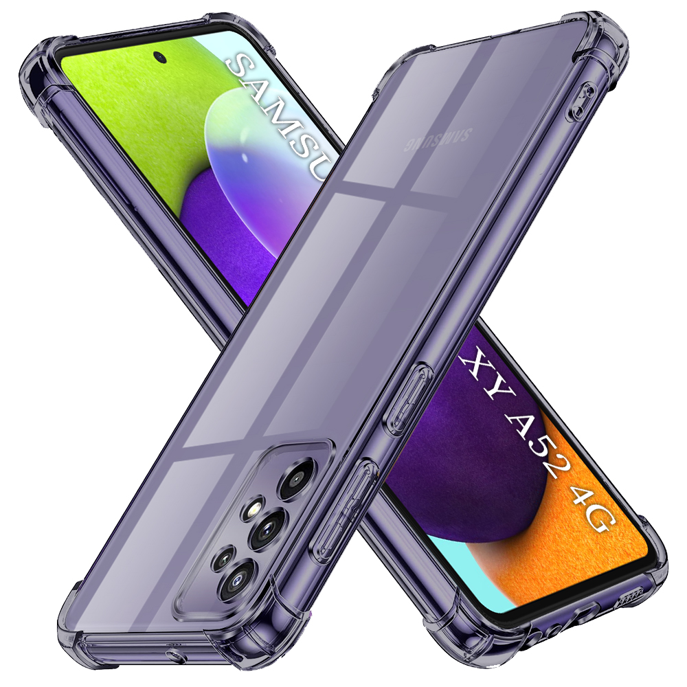 Калъф за Samsung Galaxy A52 4G / A52 5G / A52s 5G - Techsuit Shockproof Прозрачен Прозрачен Silicone - Smoke Черен