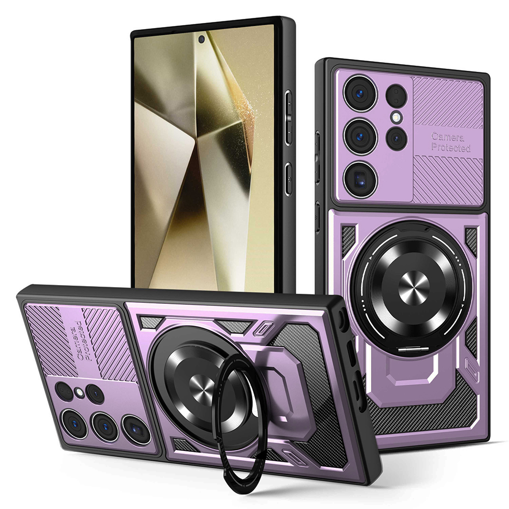 Калъф за Samsung Galaxy S24 Ultra - Techsuit RuggedCam - Лилав
