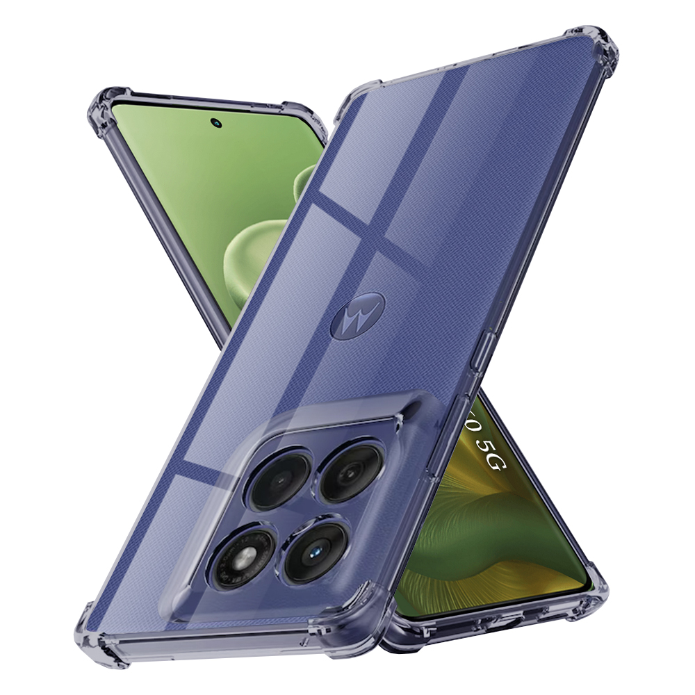 Калъф за Motorola Edge 60 / Edge 60 Fusion - Techsuit Shockproof Прозрачен Прозрачен Silicone - Smoke Черен