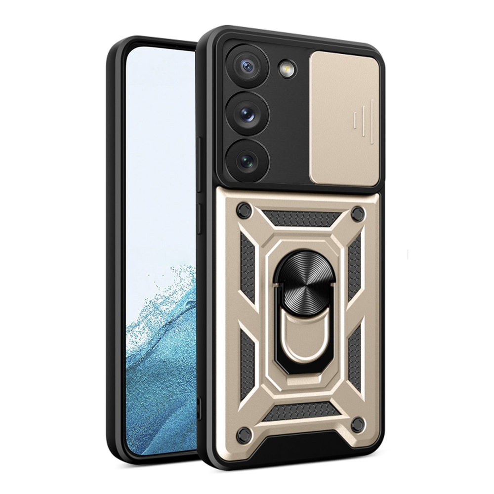 Калъф за Samsung Galaxy S22 5G - Techsuit CamShield Series - златен
