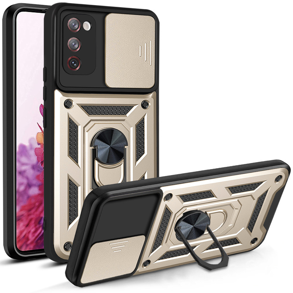 Калъф за Samsung Galaxy S20 FE / S20 FE 5G - Techsuit CamShield Series - златен