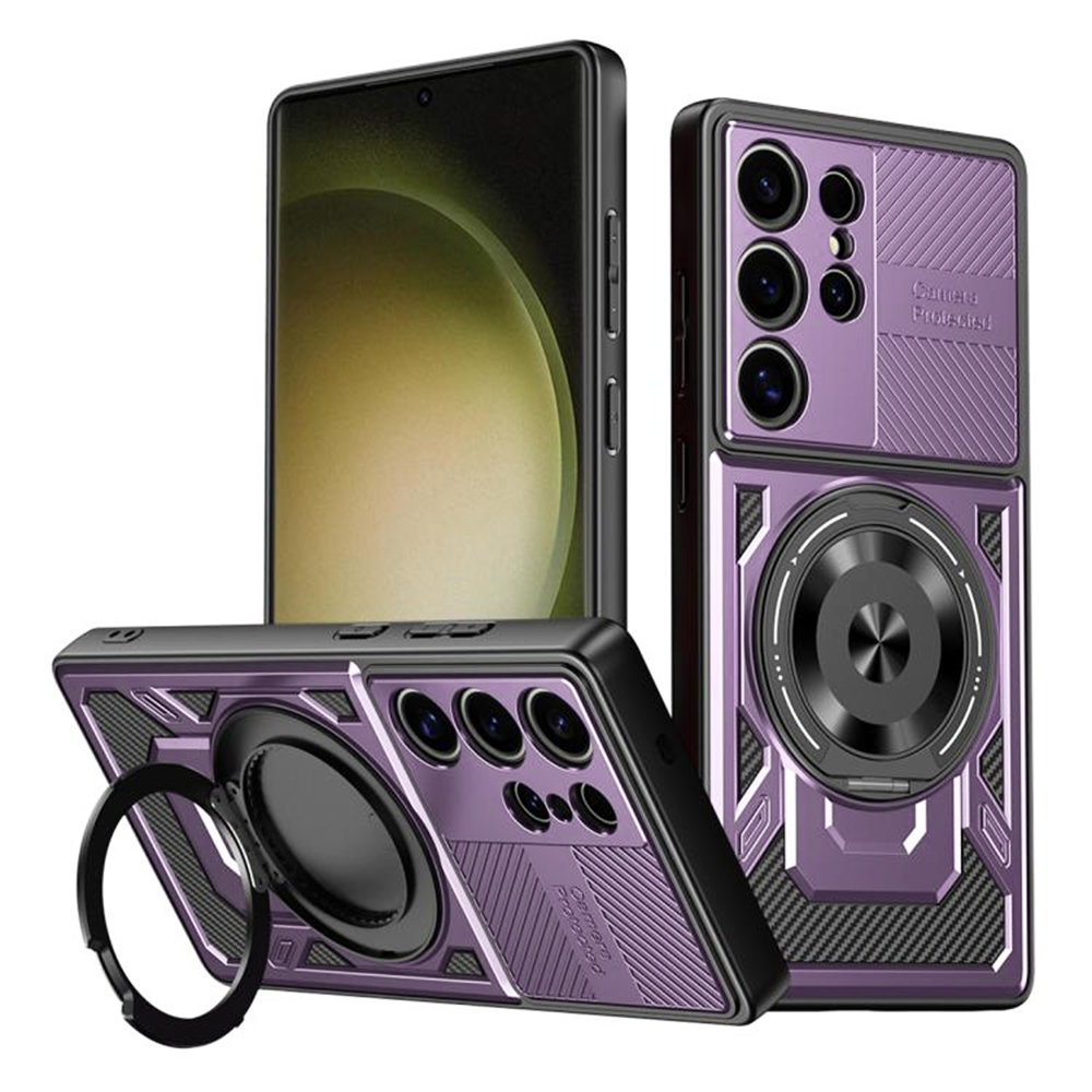 Калъф за Samsung Galaxy S23 Ultra - Techsuit RuggedCam - Лилав