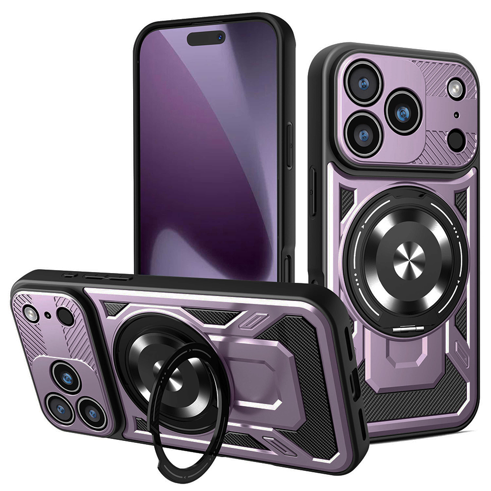 Калъф за iPhone 17 Pro - Techsuit RuggedCam - Лилав