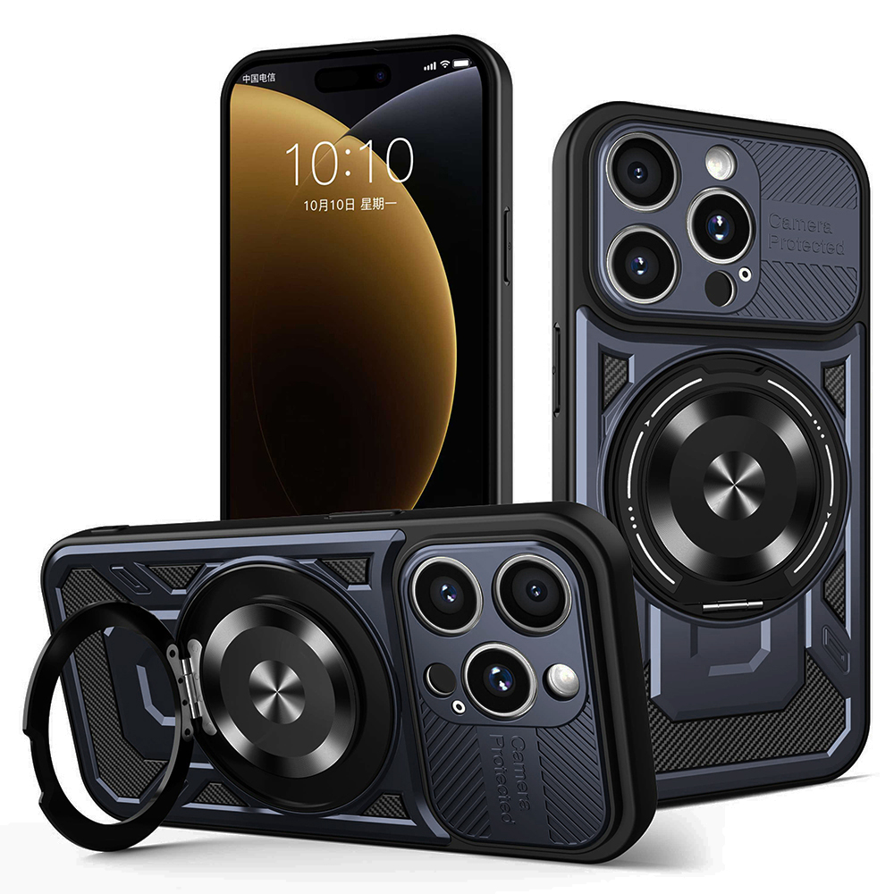 Калъф за iPhone 15 Pro Max - Techsuit RuggedCam - Син