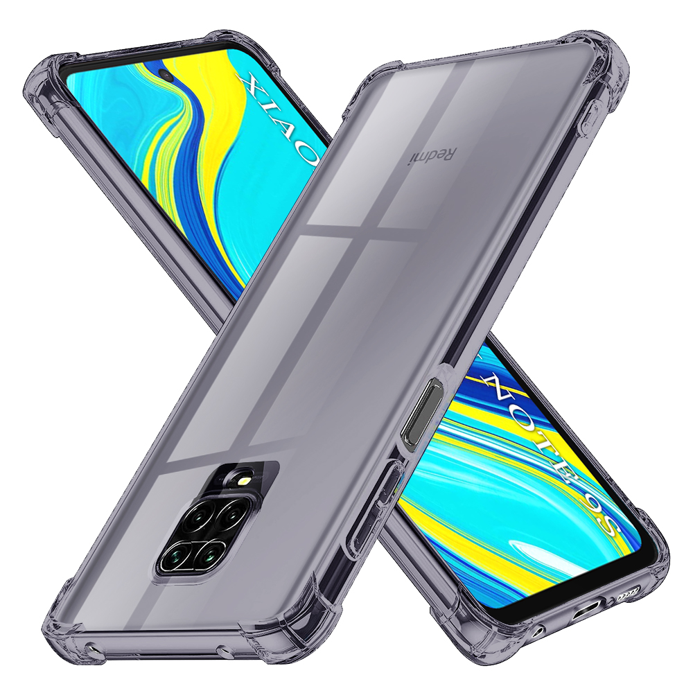 Калъф за Xiaomi Redmi Redmi Note 9S / Note 9 Pro / Note 9 Pro Max - Techsuit Shockproof Прозрачен Shockproof Прозрачен Silicone - Smoke Черен