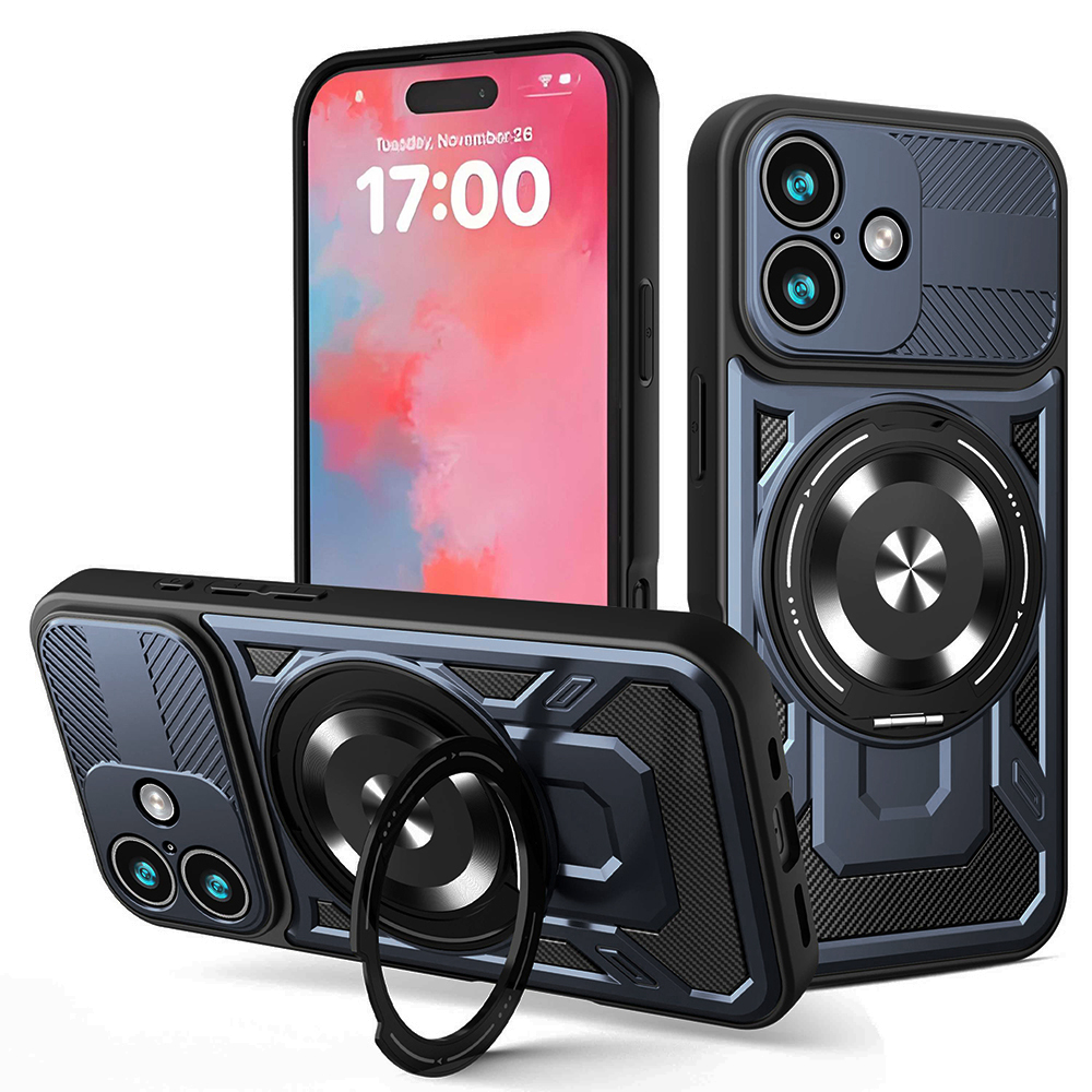 Калъф за iPhone 17 - Techsuit RuggedCam - Син