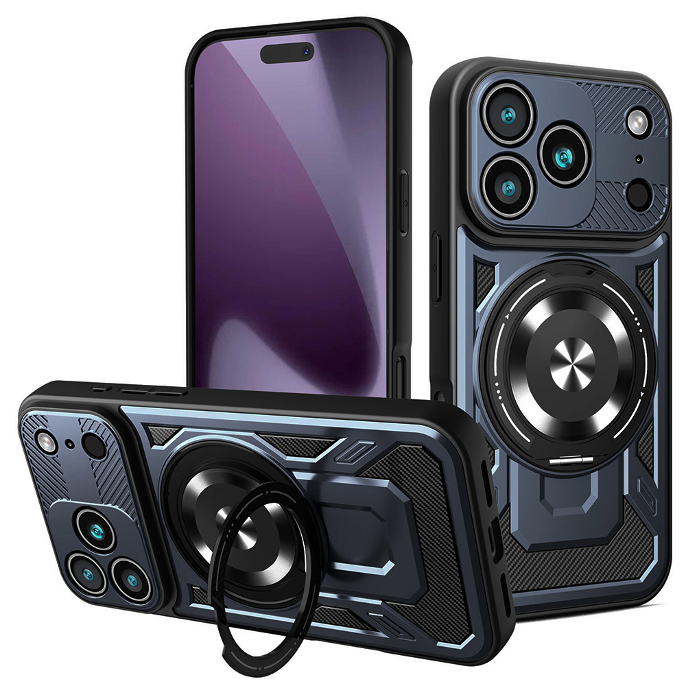 Калъф за iPhone 17 Pro - Techsuit RuggedCam - Син