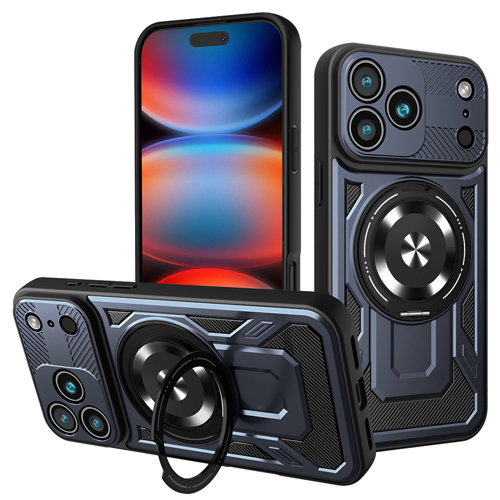 Калъф за iPhone 17 Pro Max - Techsuit RuggedCam - Син
