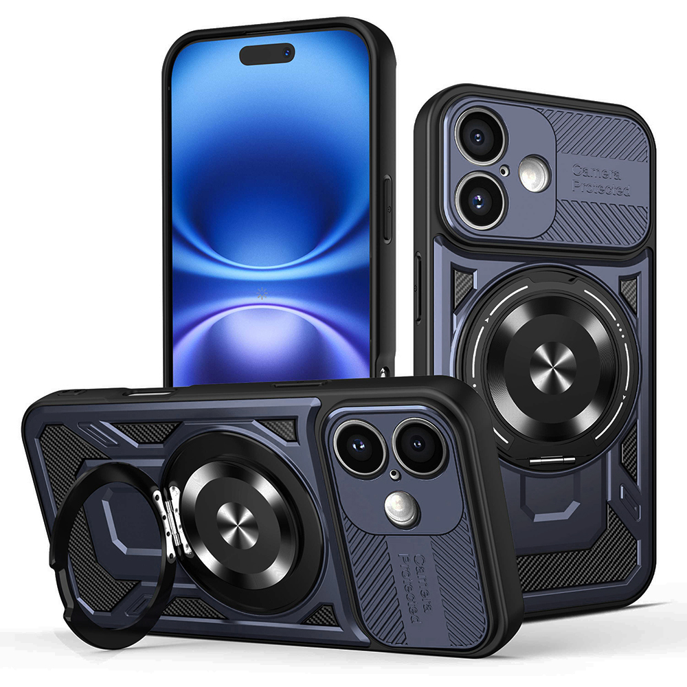 Калъф за iPhone 16 - Techsuit RuggedCam - Син