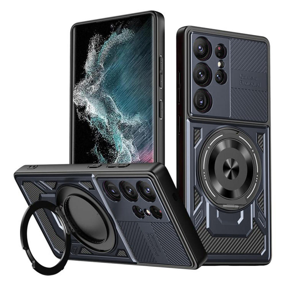 Калъф за Samsung Galaxy S22 Ultra 5G - Techsuit RuggedCam - Син