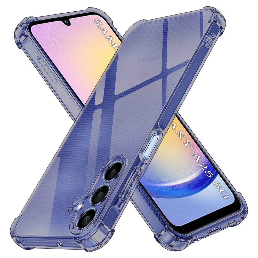 Калъф за Samsung Galaxy A25 5G - Techsuit Shockproof Прозрачен Silicone - Smoke Черен