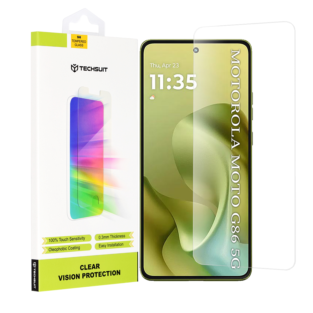 Капак за Motorola Moto G86 / Moto G86 Power - Techsuit Прозрачен Vision Glass - Прозрачен