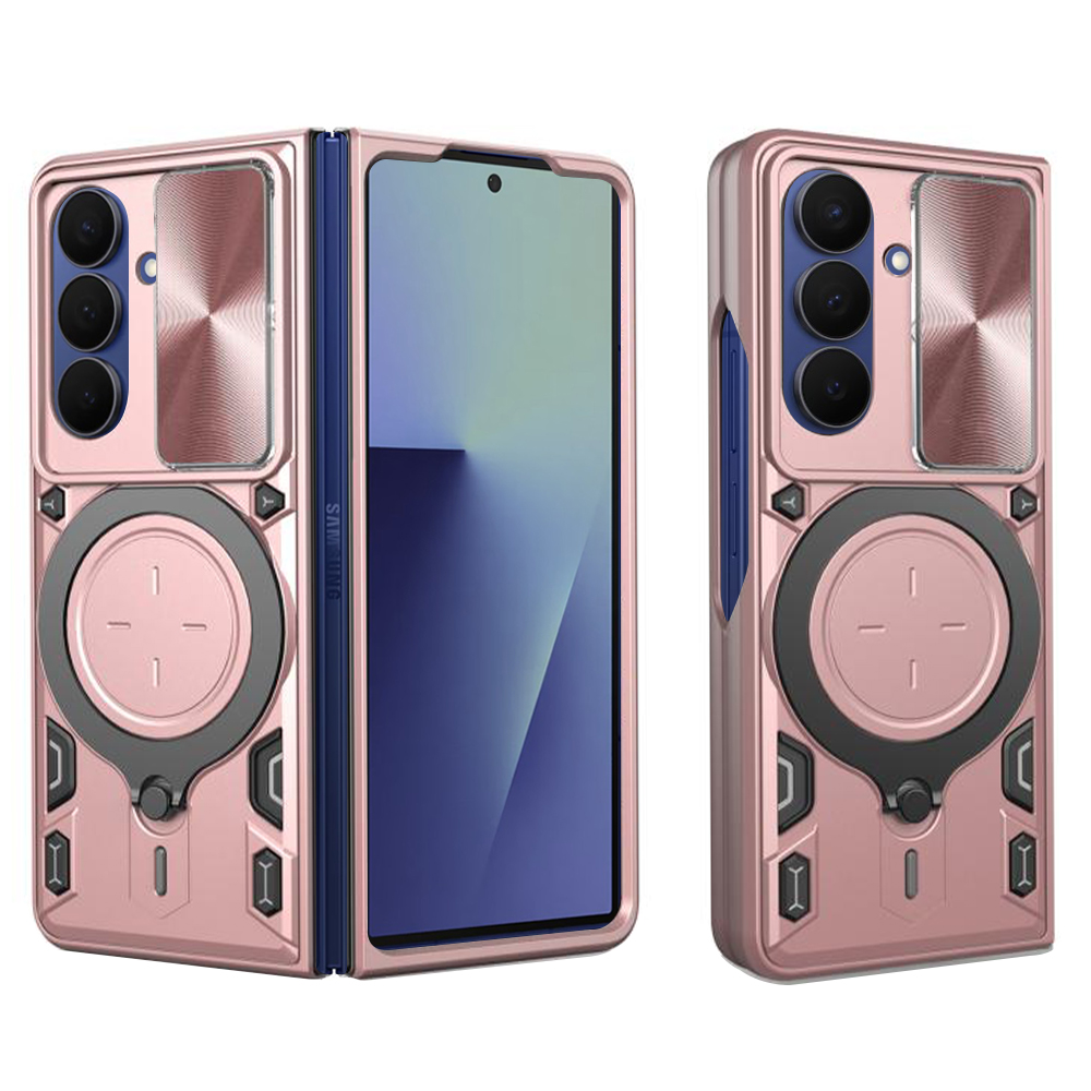 Калъф за Samsung Galaxy Z Fold7 - Techsuit CamGuard Pro - Розово злато