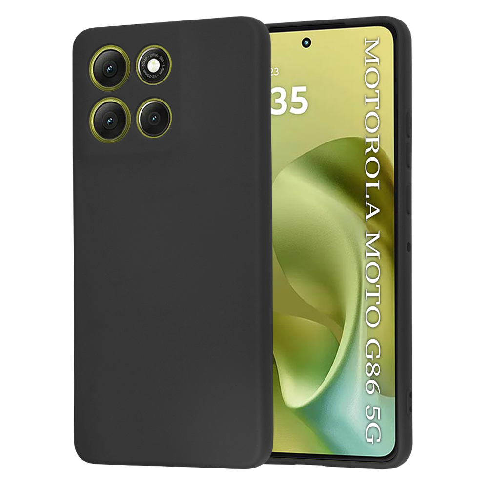 Калъф за Motorola Moto G86 - Techsuit SoftFlex - Черен
