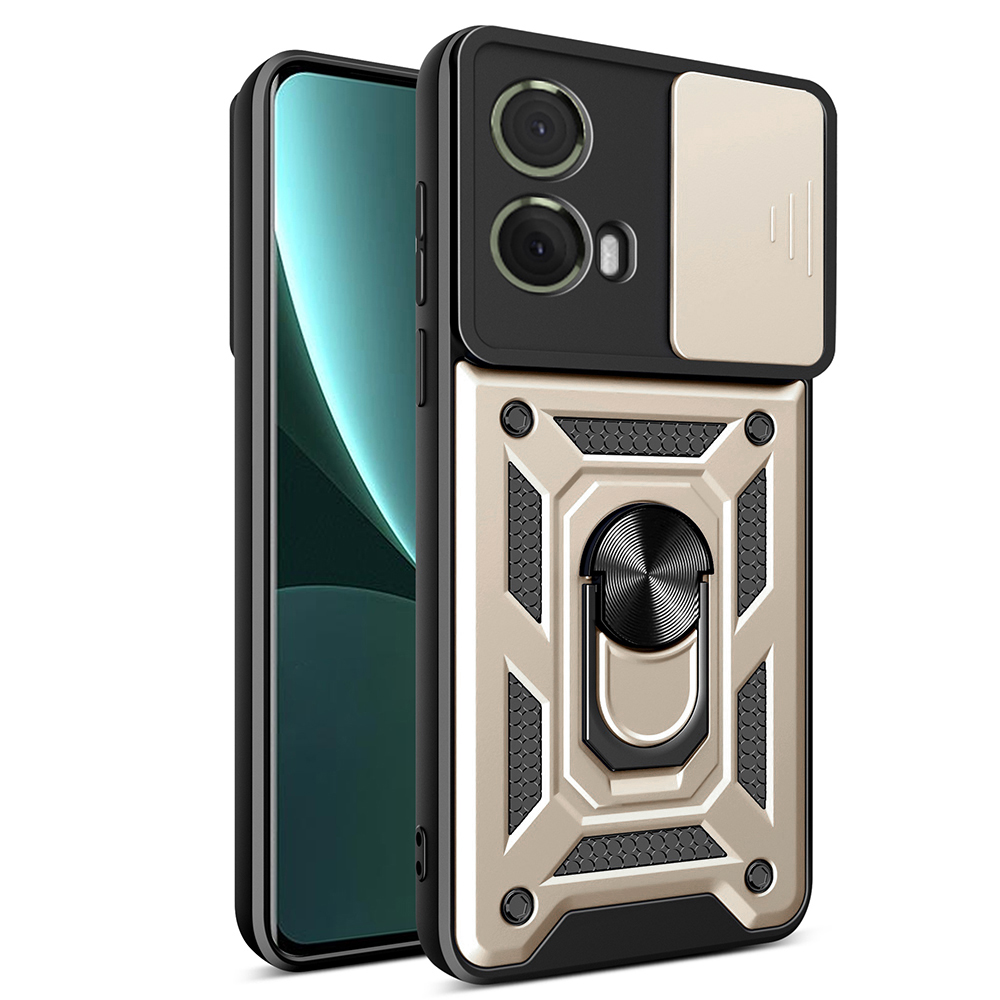 Калъф за Motorola Moto G85 - Techsuit CamShield Series - златен