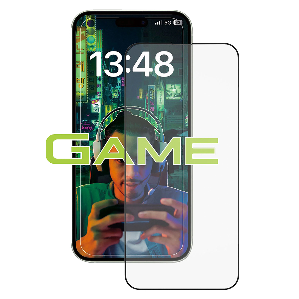 Калъф за iPhone 16 Pro Max - ANANK 2.5D 1X подсилен протектор против пръстови отпечатъци - Черен