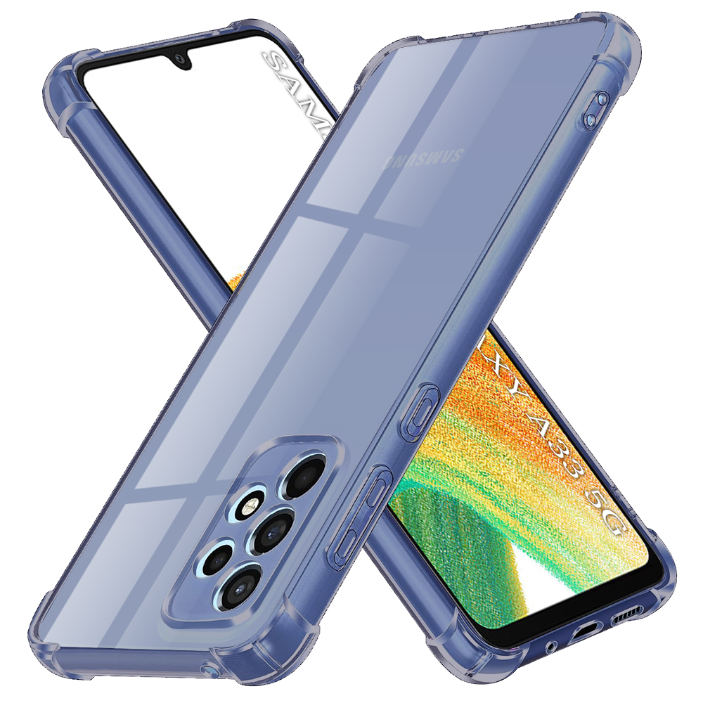 Калъф за Samsung Galaxy A33 5G - Techsuit Shockproof Прозрачен Silicone - Smoke Черен