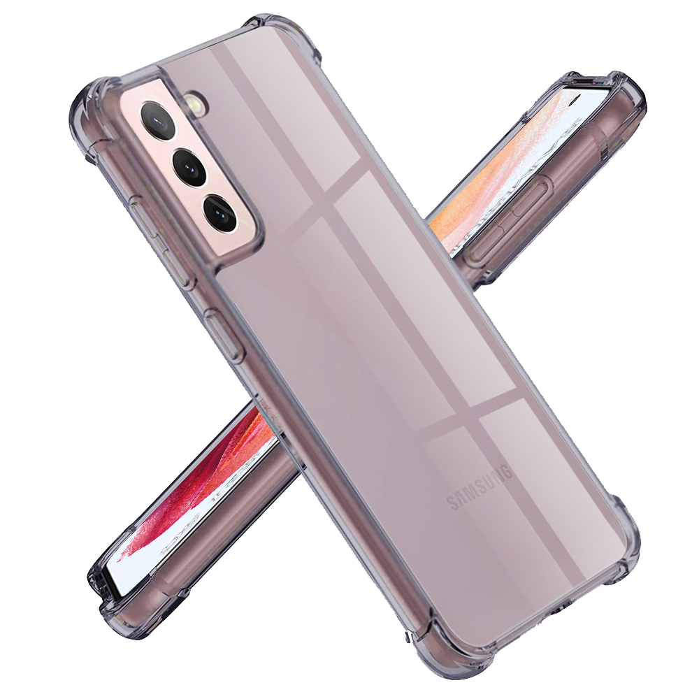 Калъф за Samsung Galaxy S21 5G - Techsuit Shockproof Прозрачен Silicone - Smoke Черен