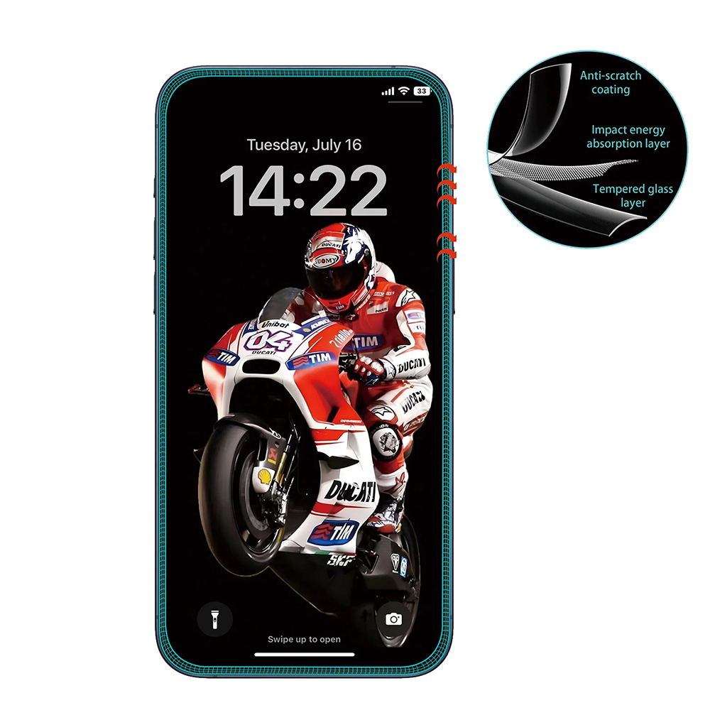 Калъф за iPhone 17 Pro Max - ANANK 3D Anti-crack 5X Reinforced Screen Protector - Черен