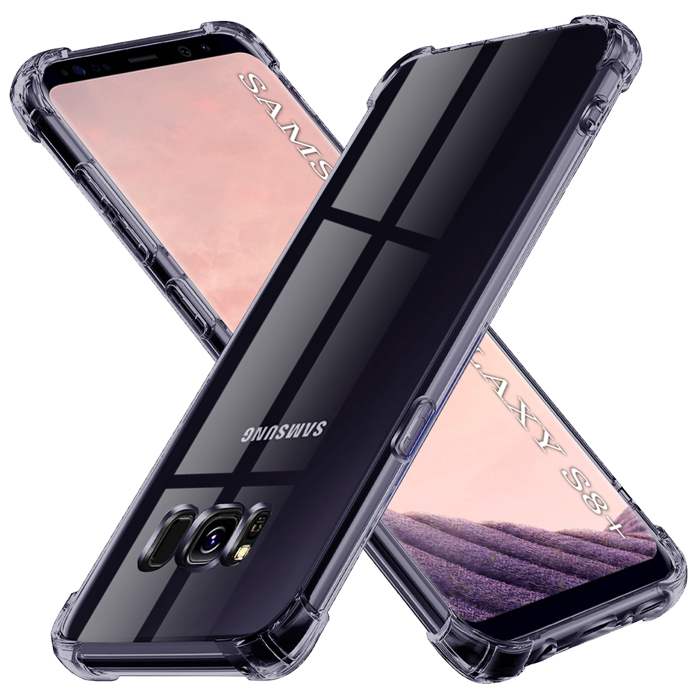 Калъф за Samsung Galaxy S8 Plus - Techsuit Shockproof Прозрачен Silicone - Smoke Черен