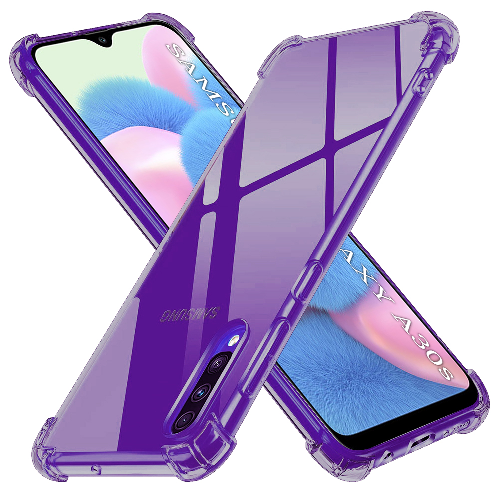 Калъф за Samsung Galaxy A30s / A50 / A50s - Techsuit Shockproof Прозрачен Silicone - Smoke Черен