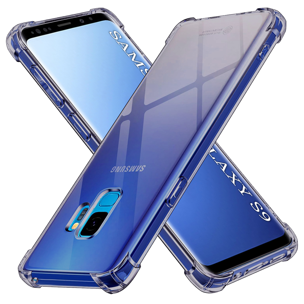 Калъф за Samsung Galaxy S9 - Techsuit Shockproof Прозрачен Silicone - Smoke Черен