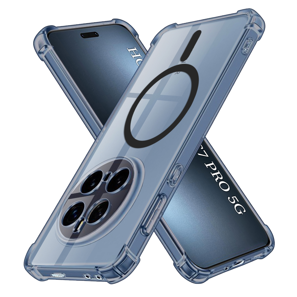 Калъф за Honor Magic7 Pro - Techsuit Shockproof Прозрачен Silicone MagSafe - Smoke Черен