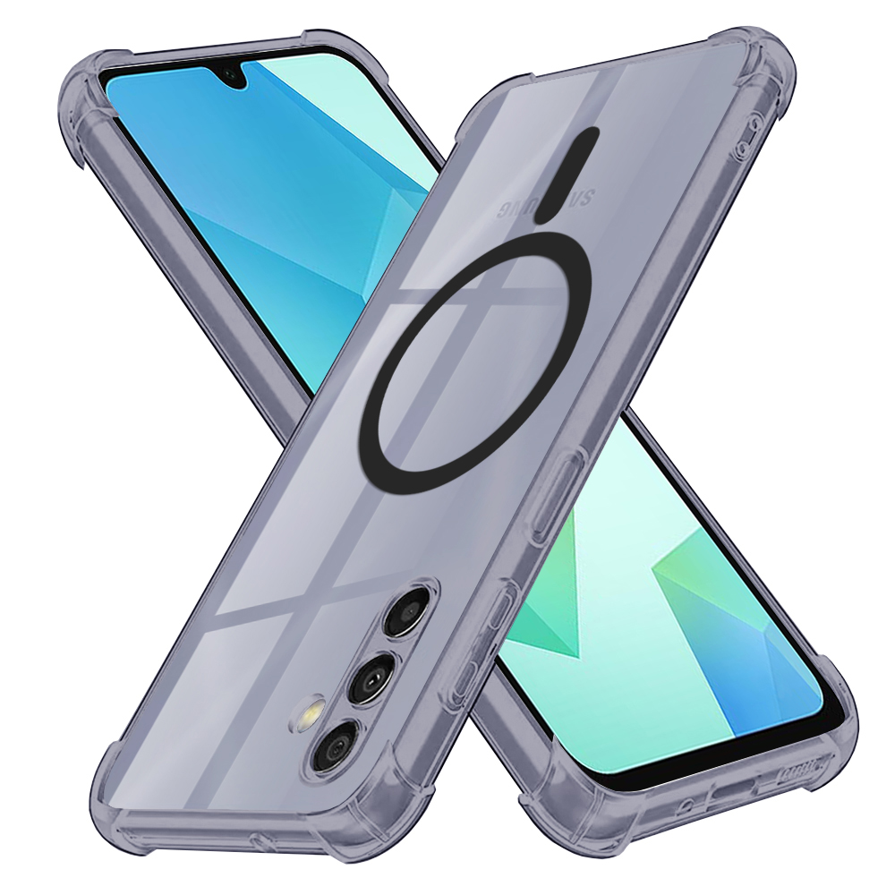 Калъф за Samsung Galaxy A16 4G / A16 5G - Techsuit Shockproof Прозрачен Silicone MagSafe - Smoke Черен