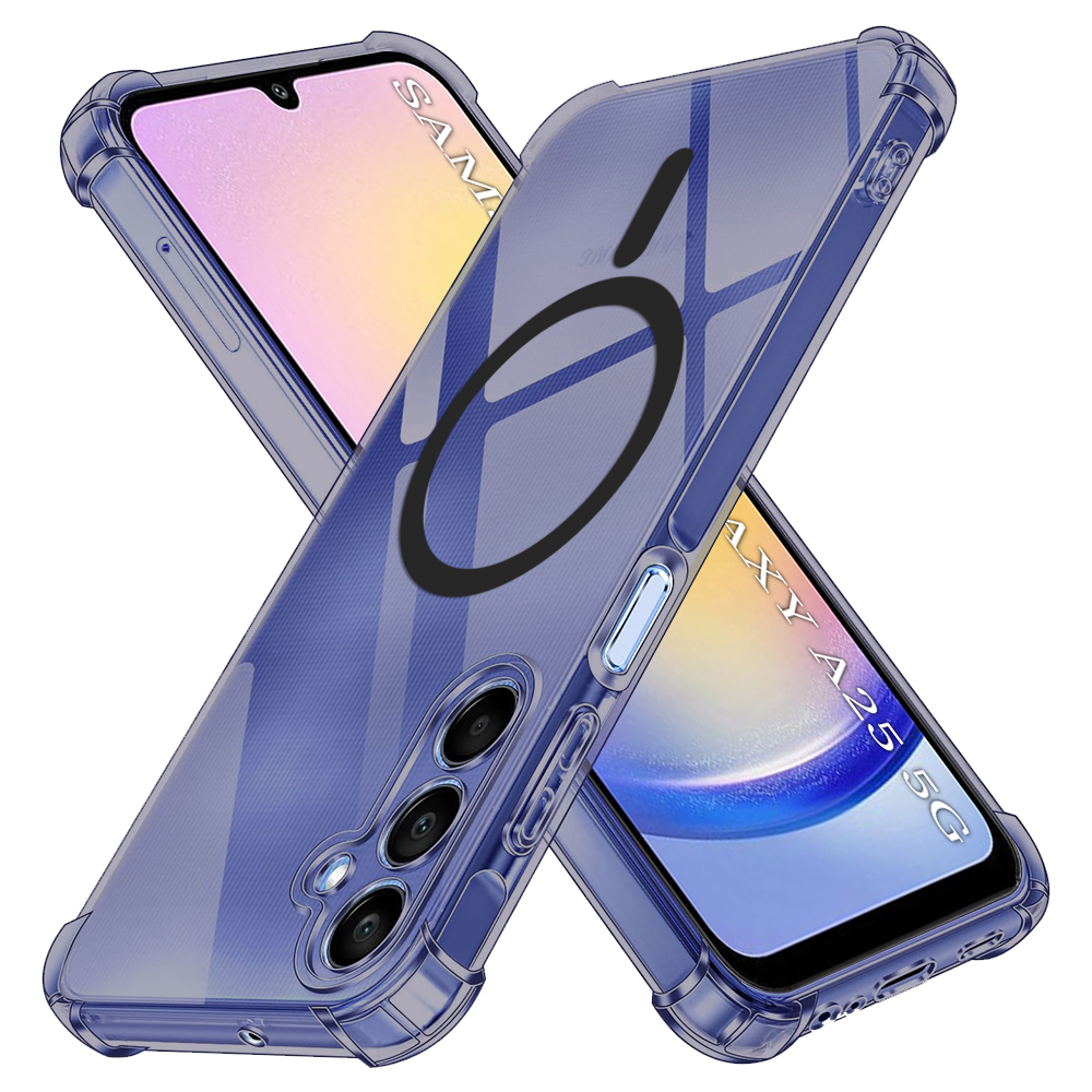 Калъф за Samsung Galaxy A25 5G - Techsuit Shockproof Прозрачен Silicone MagSafe - Smoke Черен