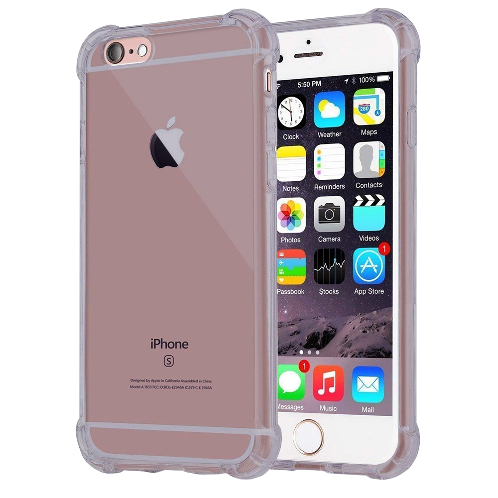 Калъф за iPhone 5/ 5s/ SE - Techsuit Shockproof Прозрачен Silicone - Smoke Черен