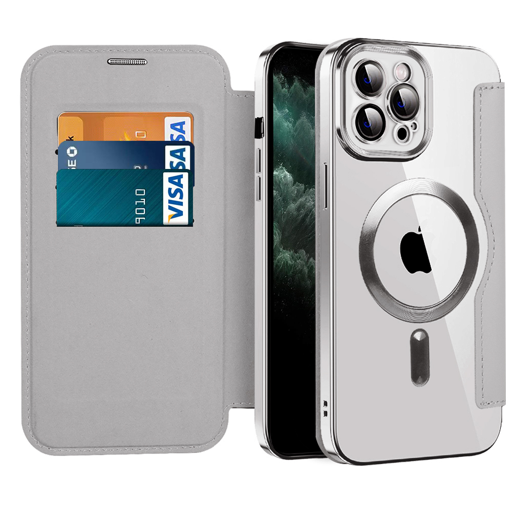 Калъф за iPhone 11 Pro Max - Techsuit SmartMag Book Case - Сив
