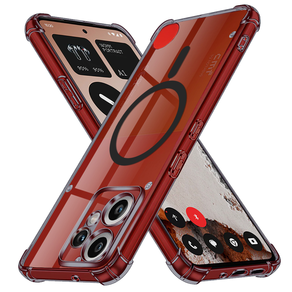 Чантичка за нищо CMF Phone 2 Pro - Techsuit Shockproof Прозрачен Silicone MagSafe - Smoke Черен