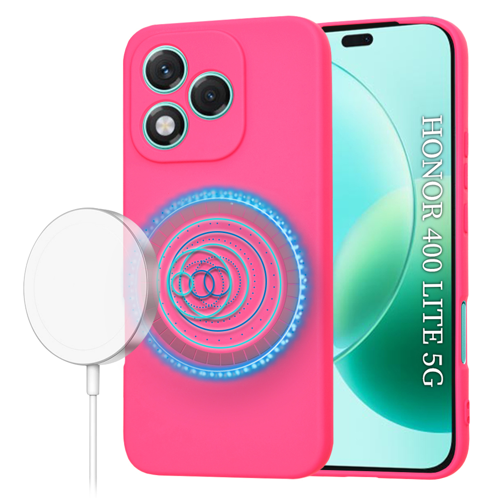 Калъф за Honor 400 Lite - Techsuit SoftFlex MagSafe - Hot Розов