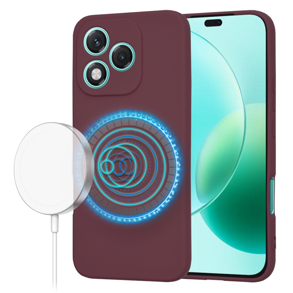 Калъф за Honor 400 Lite - Techsuit SoftFlex MagSafe - Plum Червен