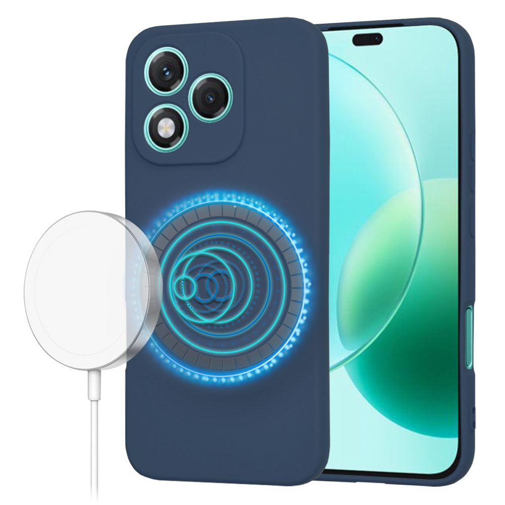 Калъф за Honor 400 Lite - Techsuit SoftFlex MagSafe - Тъмносин Син