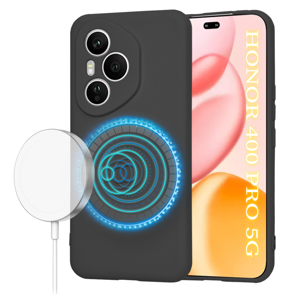 Калъф за Honor 400 Pro - Techsuit SoftFlex MagSafe - Черен