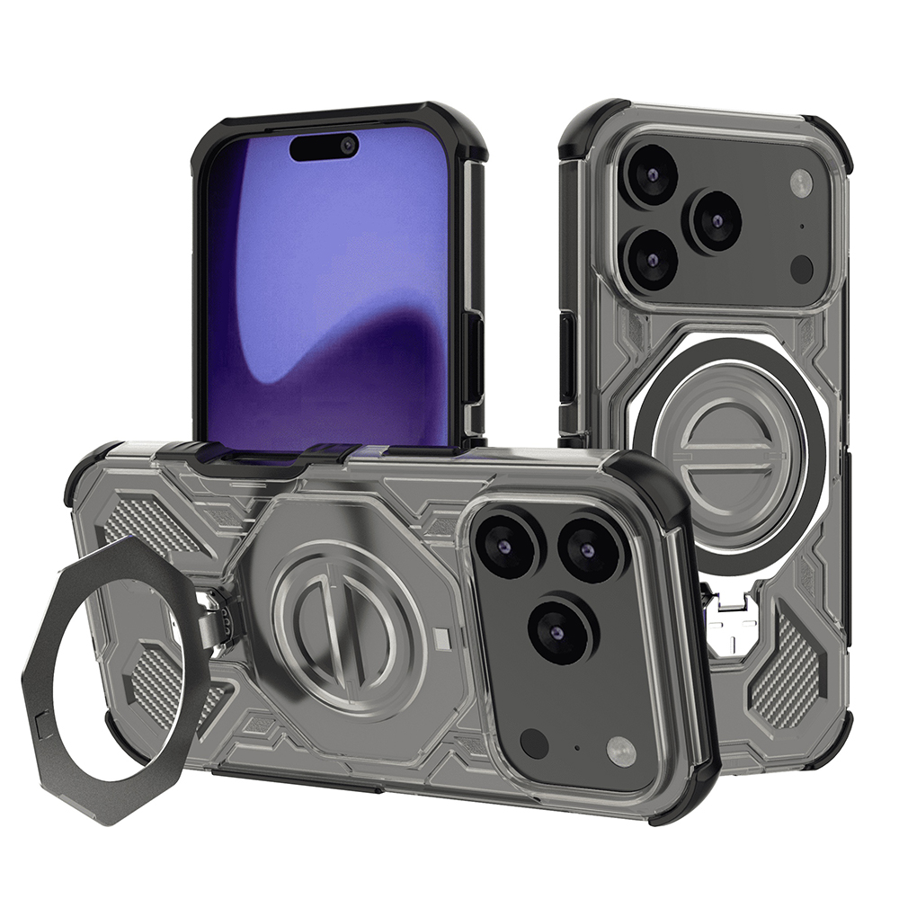 Калъф за iPhone 17 Pro - Techsuit Carbon Shield PRO - Smoke Черен