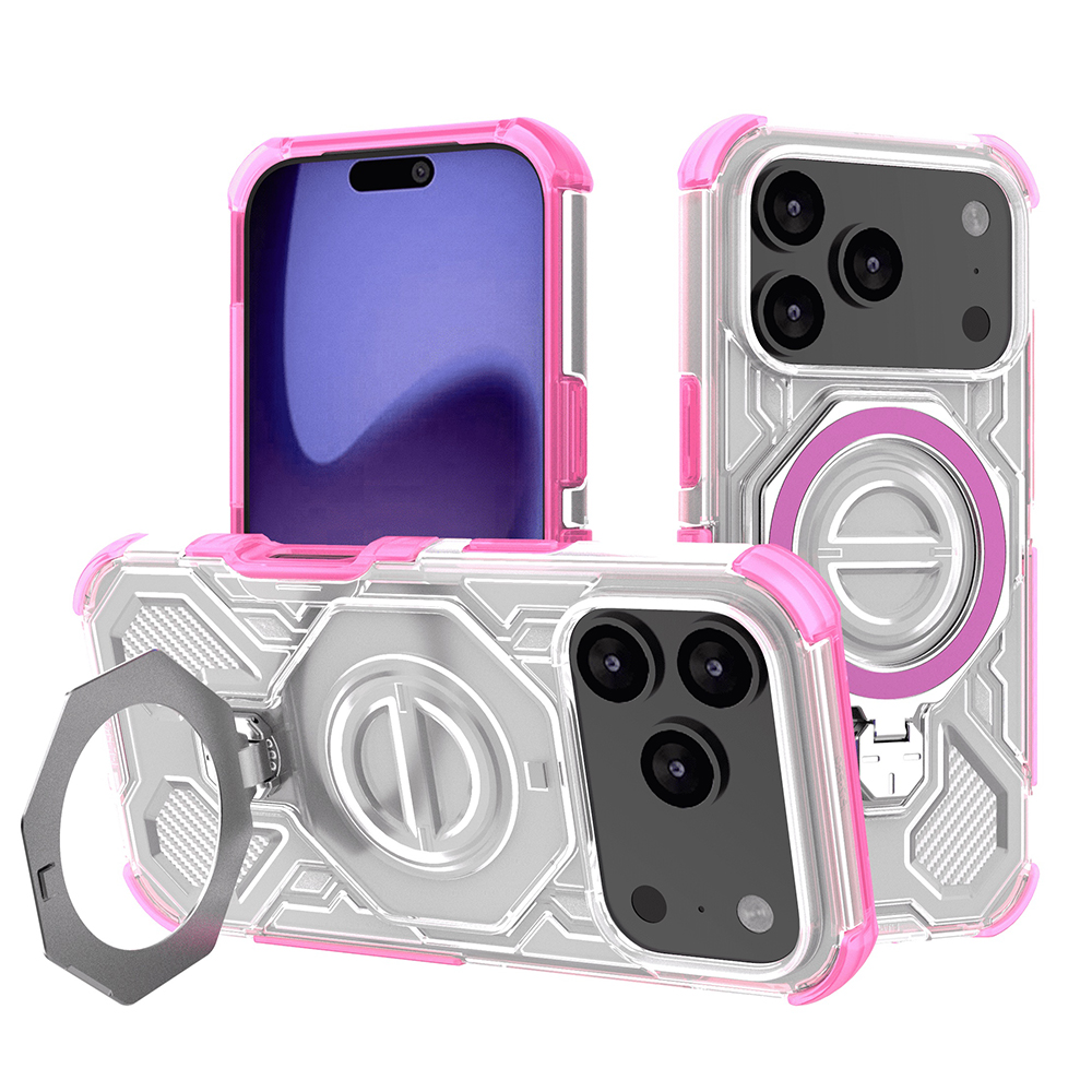 Калъф за iPhone 17 Pro - Techsuit Carbon Shield PRO - Розов прозрачен
