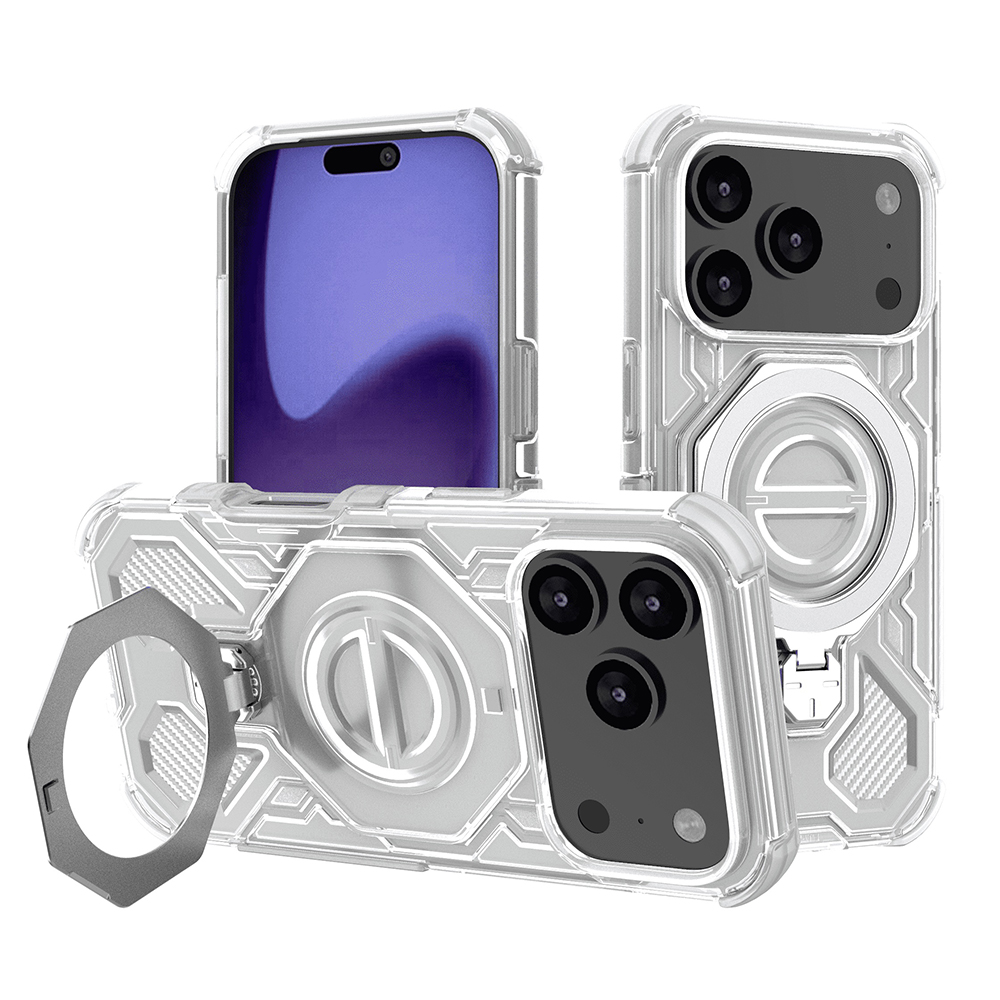 Калъф за iPhone 17 Pro - Techsuit Carbon Shield PRO - Бял прозрачен
