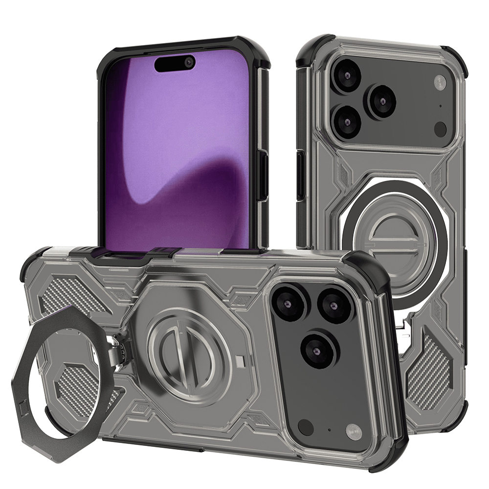 Калъф за iPhone 17 Pro Max - Techsuit Carbon Shield PRO - Smoke Черен