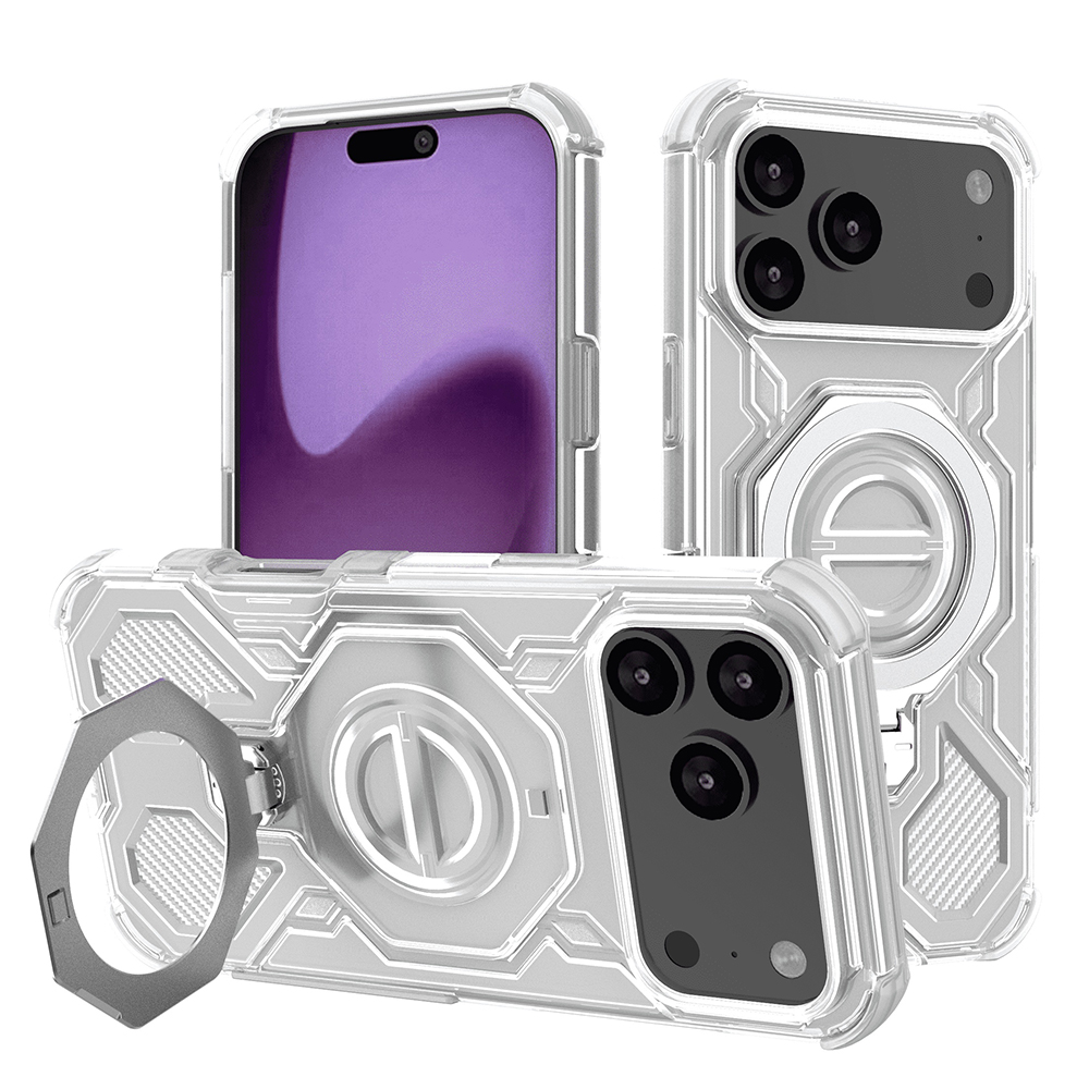 Калъф за iPhone 17 Pro Max - Techsuit Carbon Shield PRO - Бял прозрачен