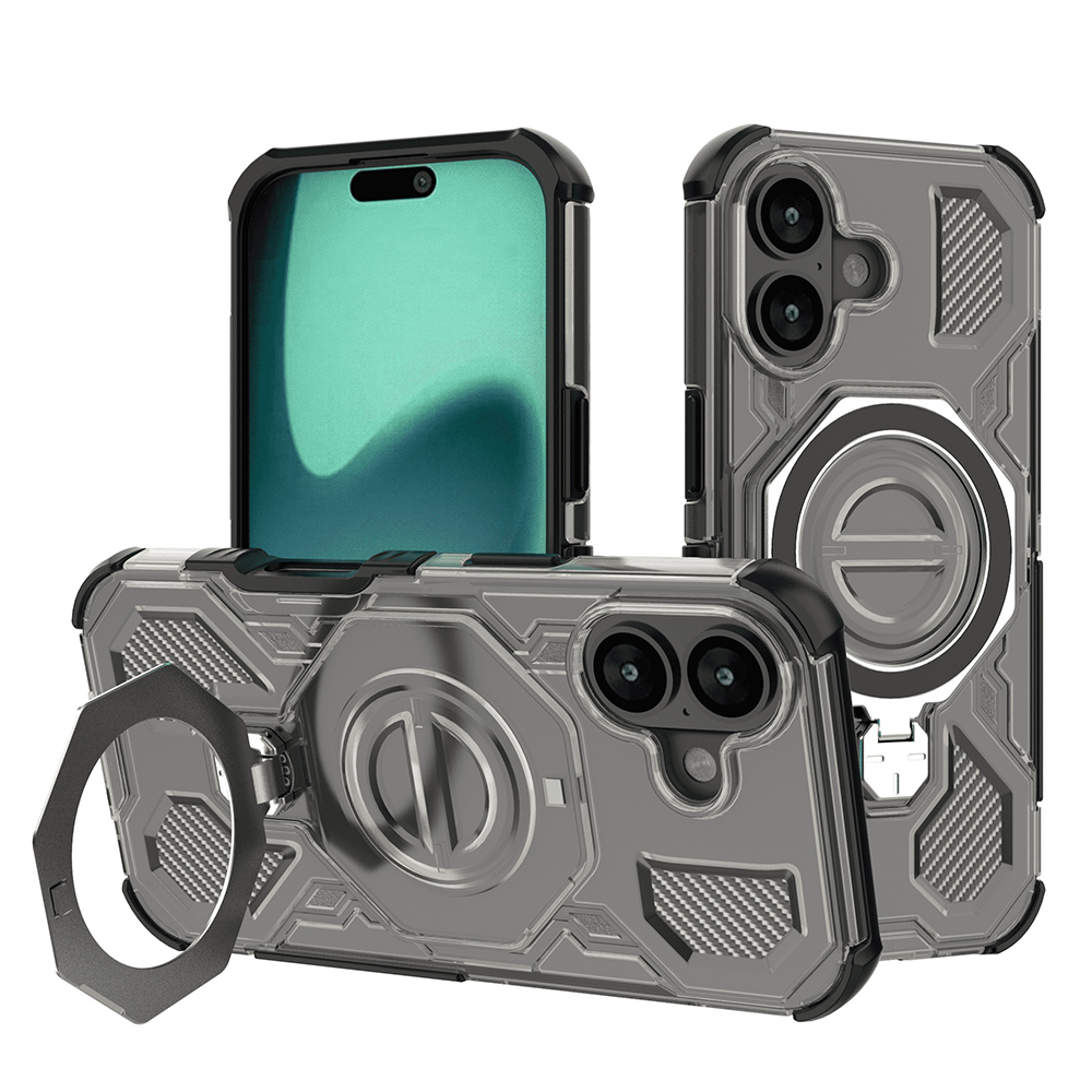 Калъф за iPhone 17 - Techsuit Carbon Shield PRO - Smoke Черен
