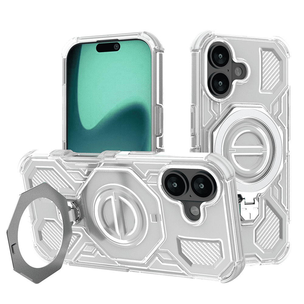 Калъф за iPhone 17 - Techsuit Carbon Shield PRO - Бял прозрачен